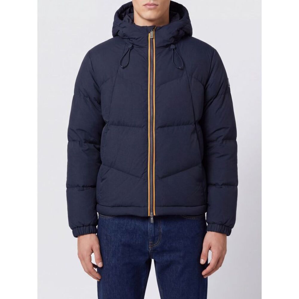 K-Way Men Quill Quilted Hooded Down Jacket K-Way In Nylon With Duck Down Filling